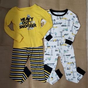 Boys 5T "Heavy Duty Snoozer" Pajama Set